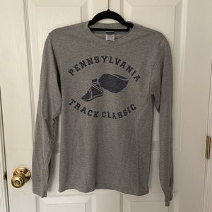 Pennsylvania Track Classic Gray Long Sleeve T-Shirt
